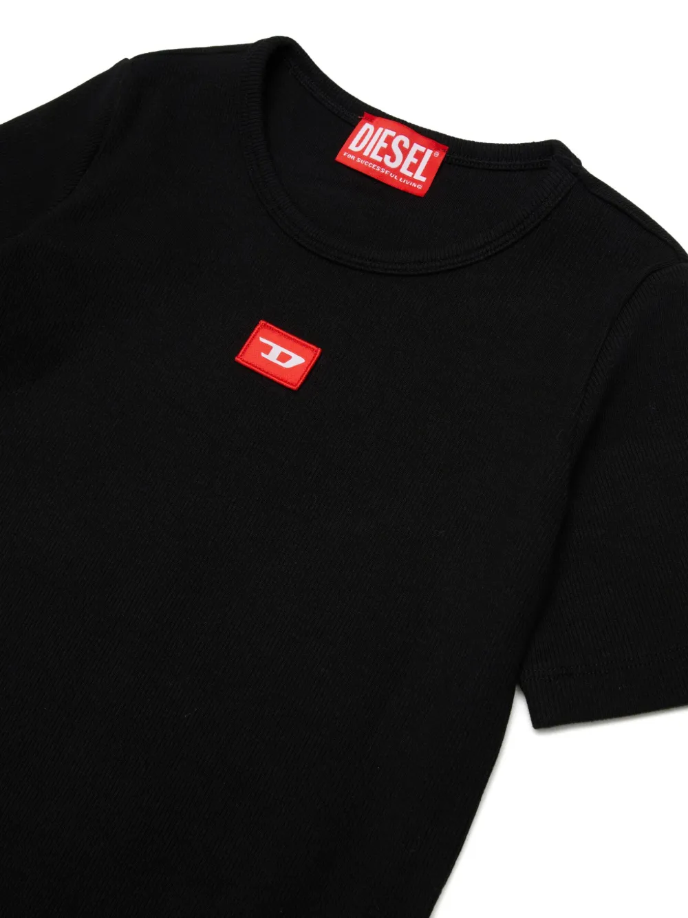 Diesel Kids Jurk met logo-applicatie Zwart