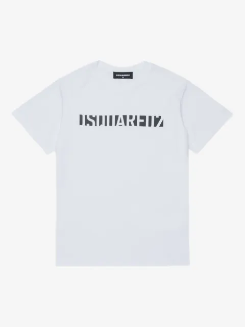 DSQUARED2 KIDS playera de algodón con logo estampado