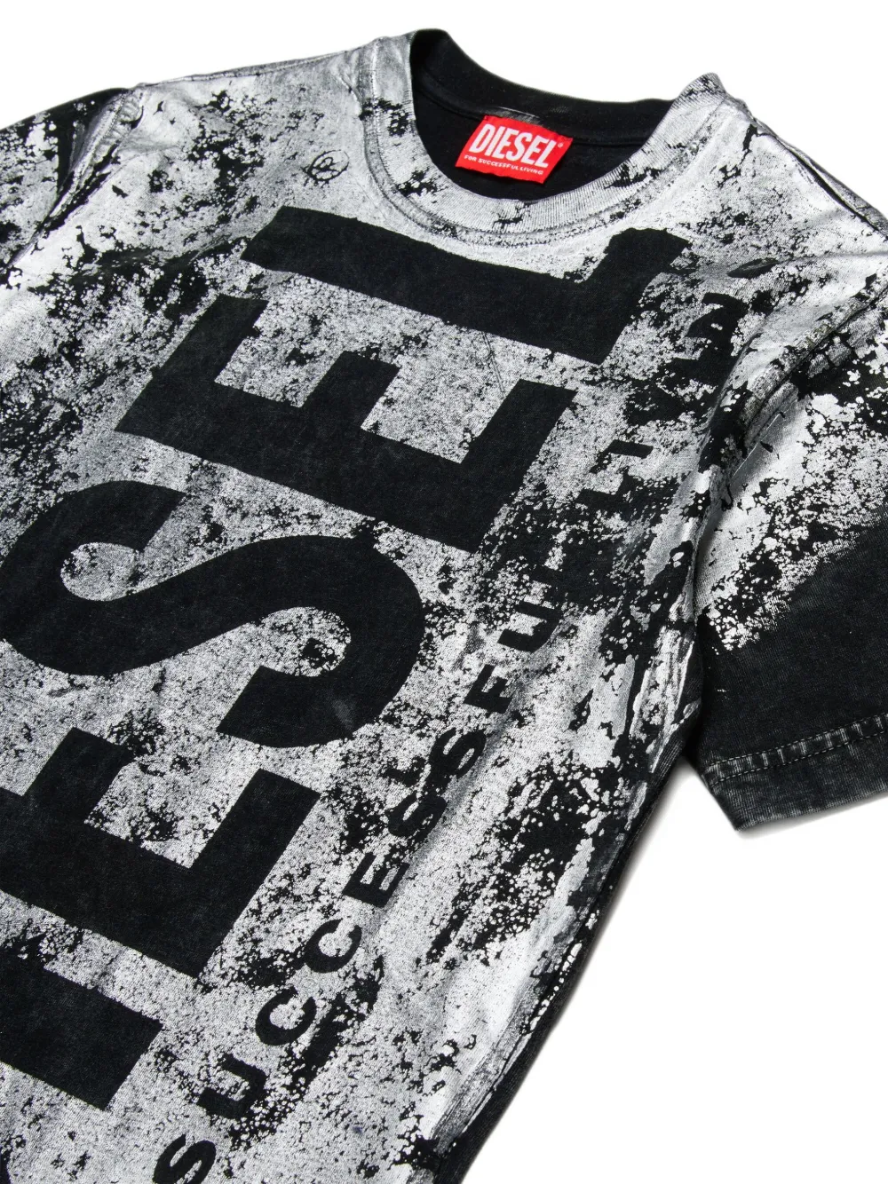 Diesel Kids Taboxtar2 Over T-shirt met korte mouwen Zwart