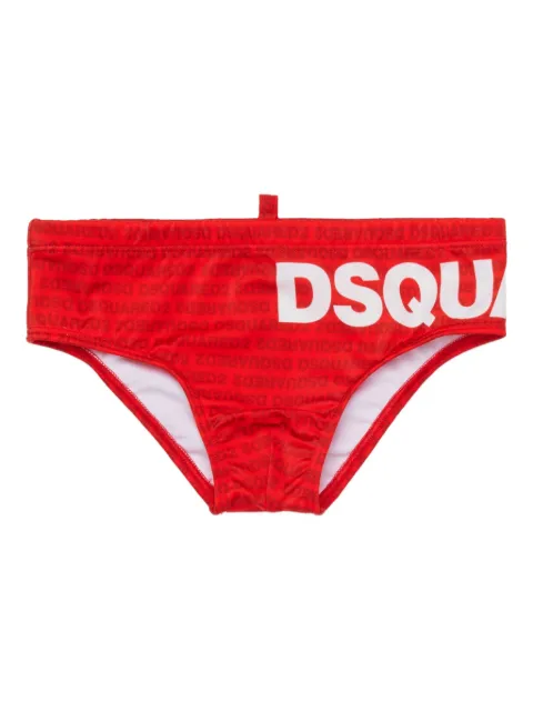 DSQUARED2 KIDS logo-print swim trunks