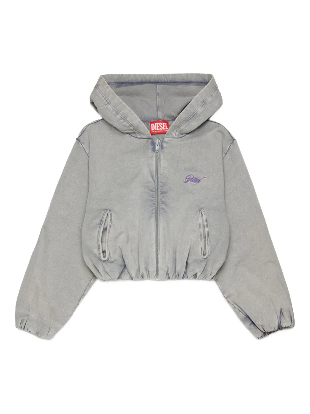 Diesel Sfenerdi Zip Hoodie In Gray