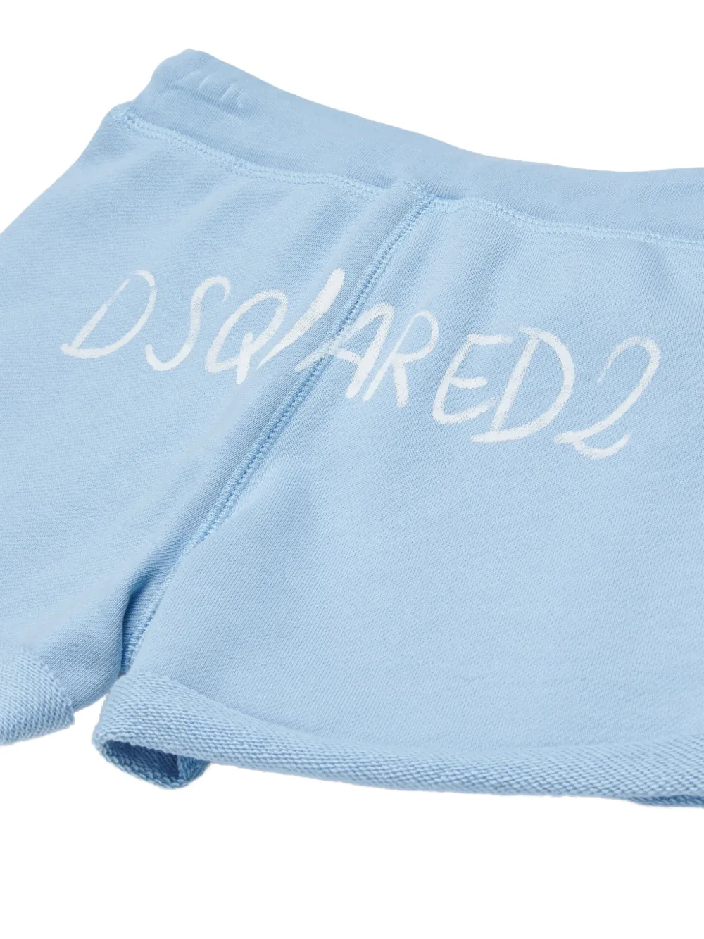 DSQUARED2 KIDS Katoenen shorts met trekkoord Blauw