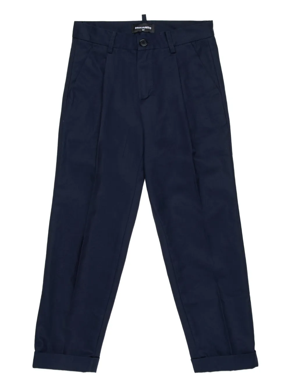 DSQUARED2 KIDS logo cuffed chino trousers | Blue | Image 1