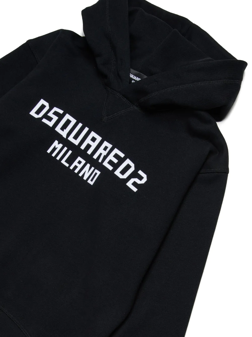 Dsquared2 Logo-print Hooded Sweatshirt In Black