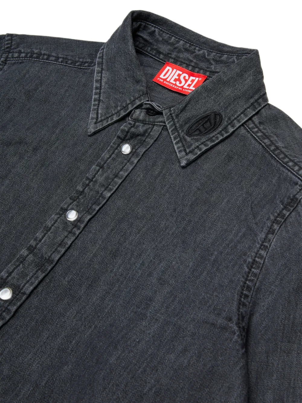 Diesel Csimply-over Buttoned-up Shirt In Gray