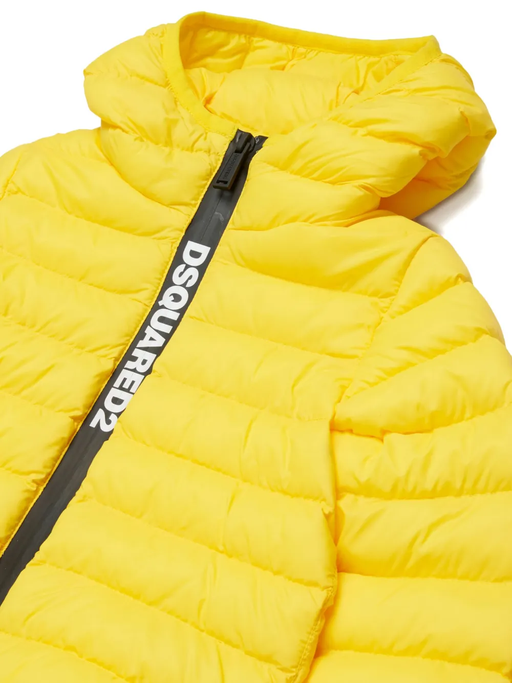Dsquared2 Hooded Padded Jacket In Yellow