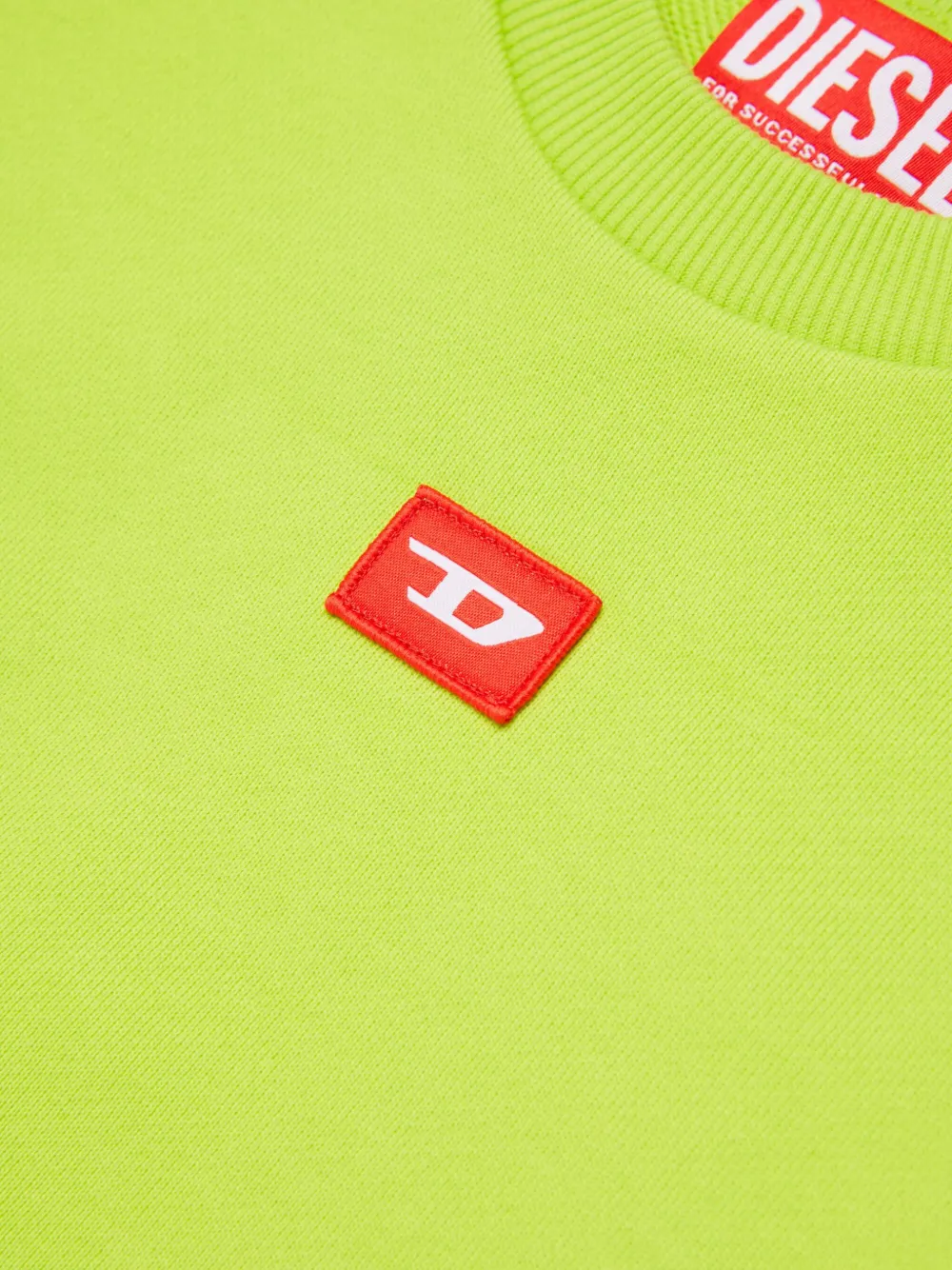 Diesel Kids Sxgin Over sweater met logopatch Groen