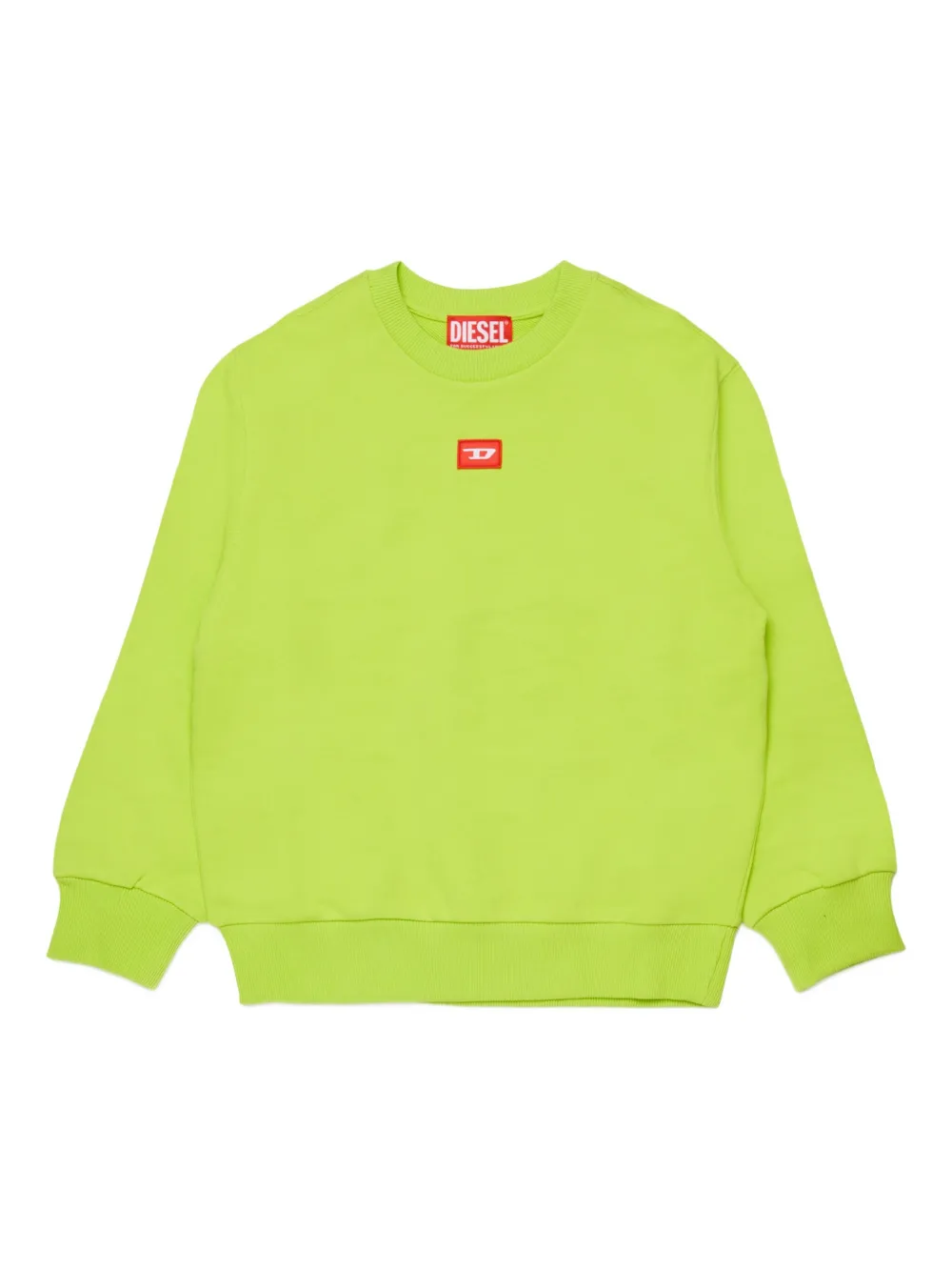 Diesel Kids Sxgin Over logo-patch sweatshirt - Green