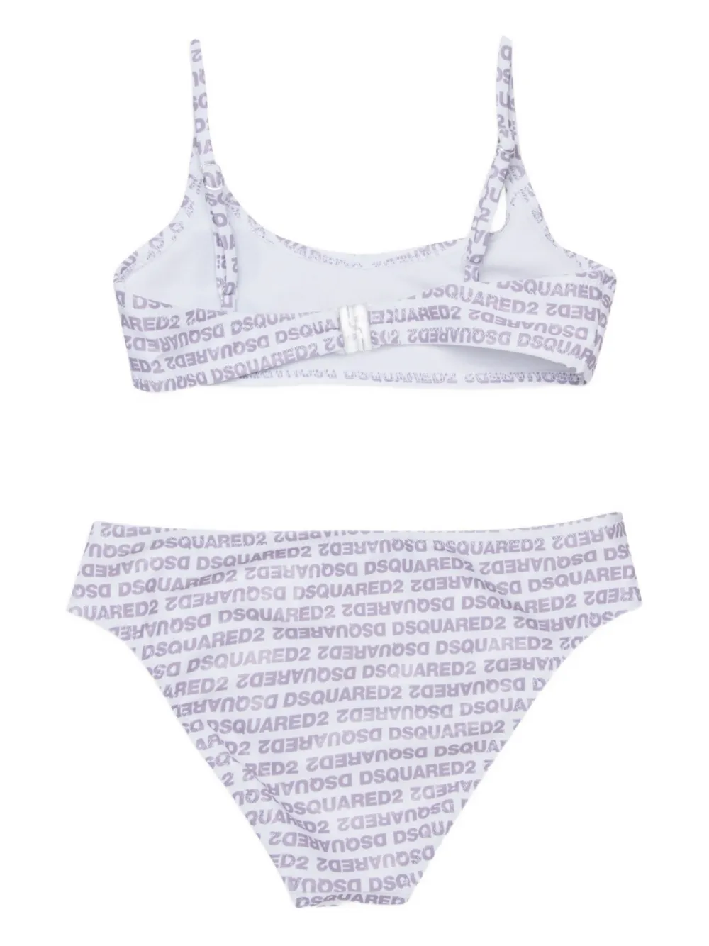 Dsquared2 Logo-pattern Bikini In White