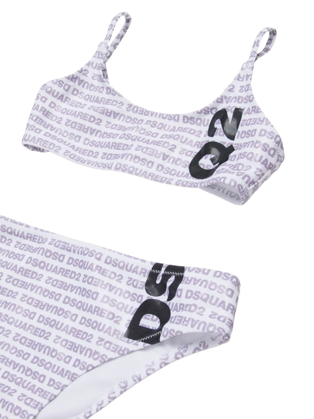 Dsquared2 Logo-pattern Bikini In White