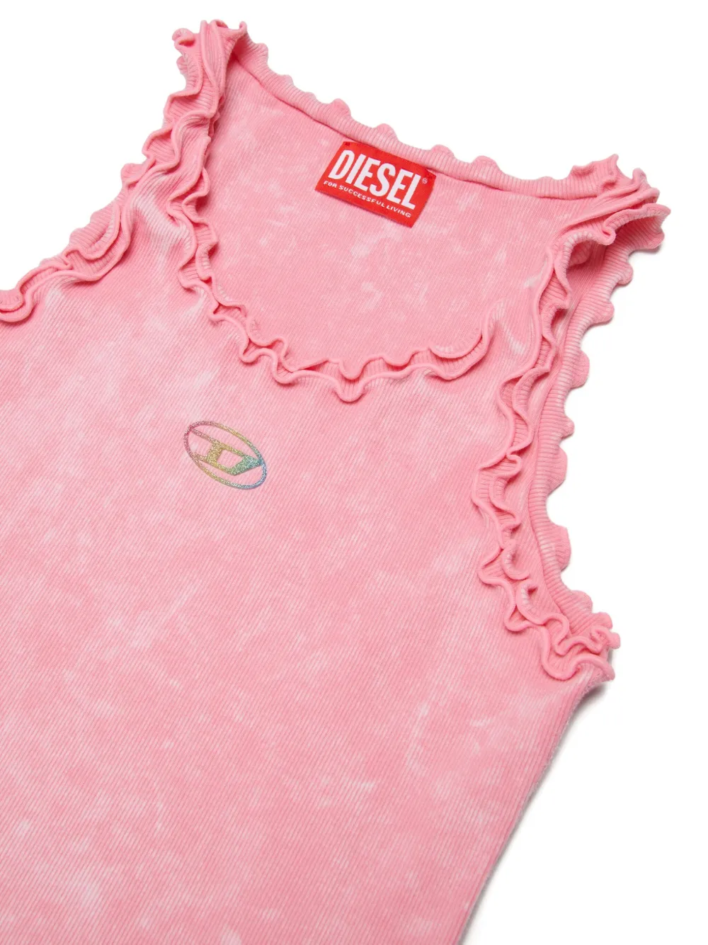 Diesel Kids Jurk met ruches afwerking Roze
