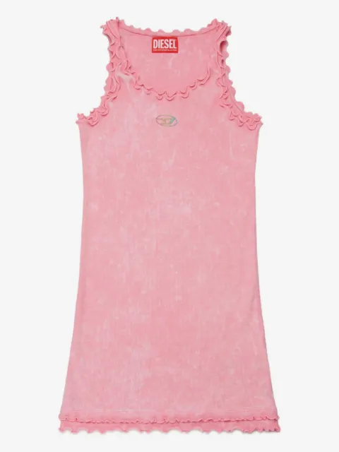 Diesel Kids vestido de algodón con volantes