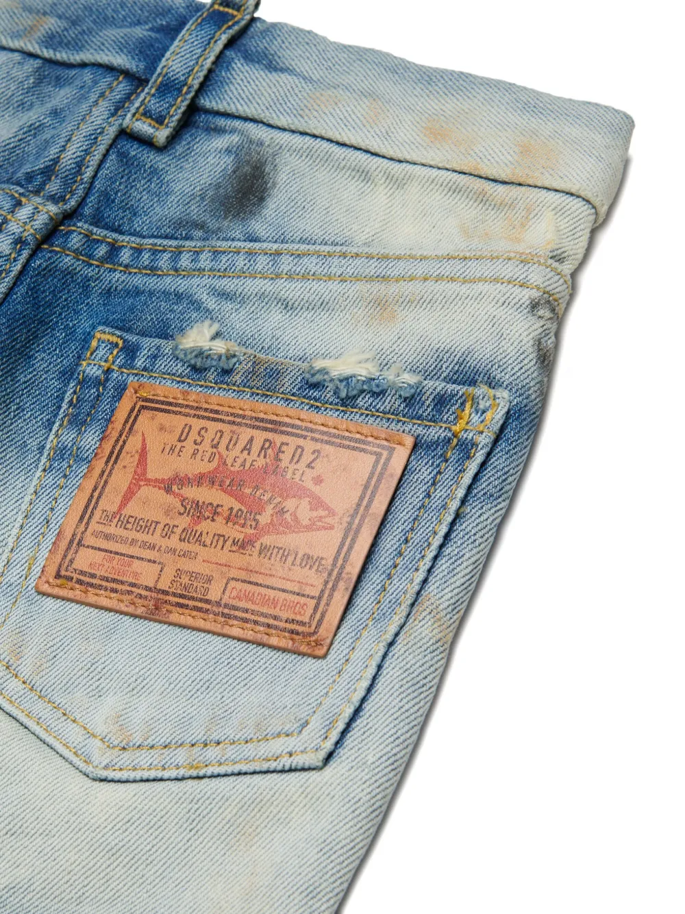 Dsquared2 Distressed Loose Jeans In Blue