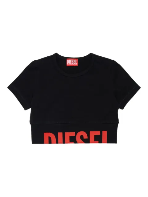 Diesel Kids Tcefy logo-hem crew-neck T-shirt