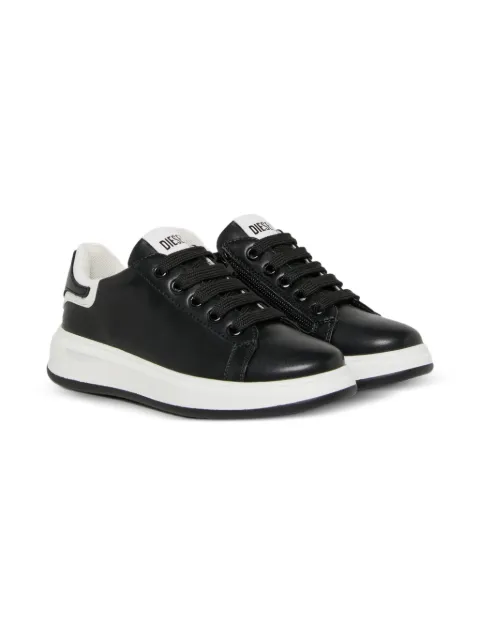 Diesel Kids logo lace-up trainers
