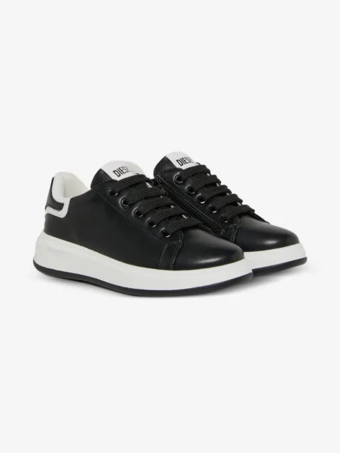 Diesel Kids logo lace-up trainers