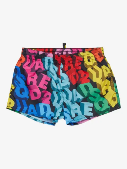 DSQUARED2 KIDS lettering swim shorts