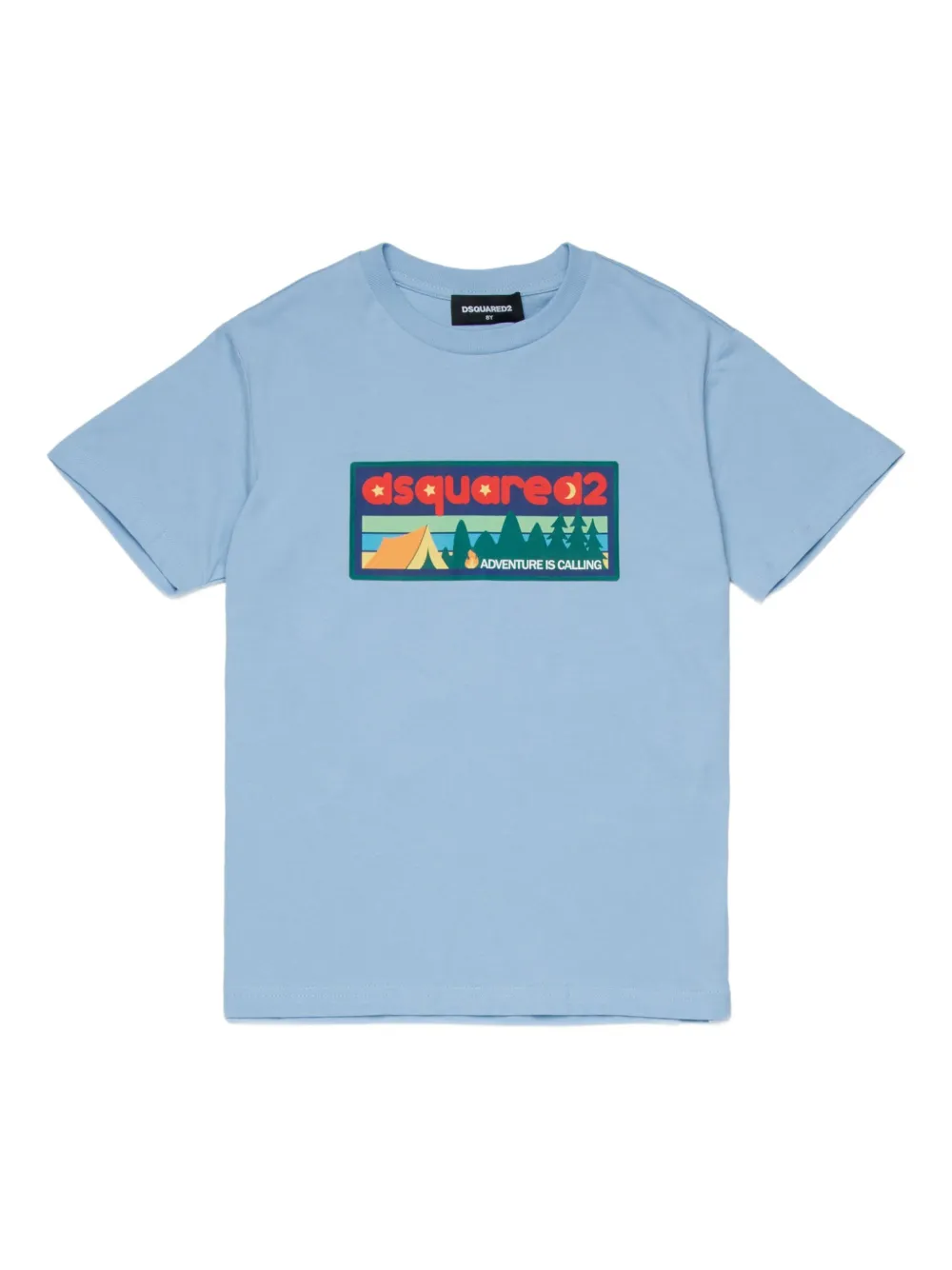 Dsquared2 Graphic Crew-neck T-shirt In Blue