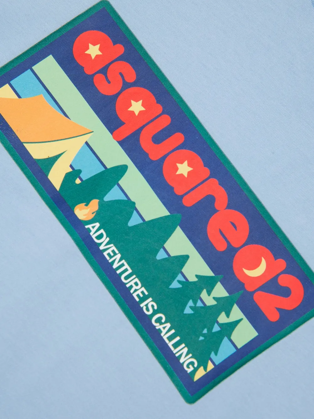 Dsquared2 Graphic Crew-neck T-shirt In Blue