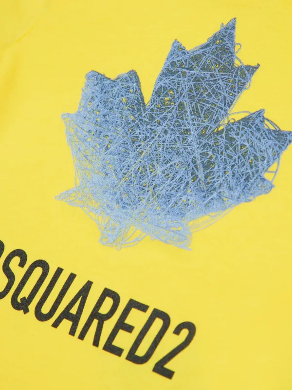DSQUARED2 KIDS メープルリーフロゴ Tシャツ | イエロー | FARFETCH JP