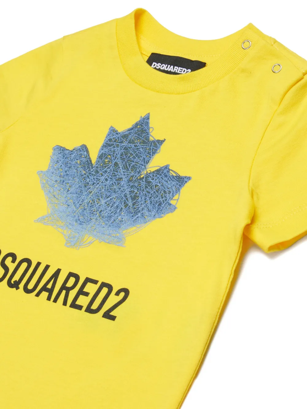 Dsquared2 Maple Leaf Logo T-shirt In Animal Print