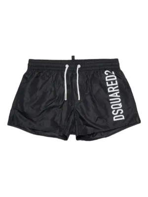 Palm Angels Kids ロゴウエスト スイムショーツ | ブラック | FARFETCH JP