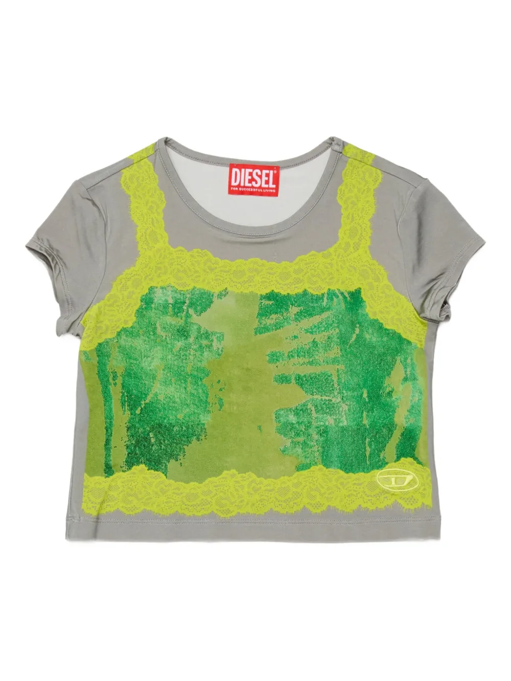 Diesel Kids T-shirt TipiZ con ricamo - Grigio