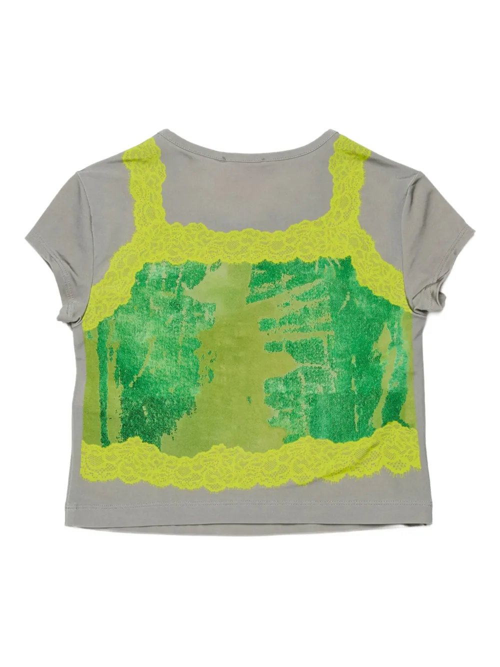  Diesel Kids Tipiz Lace-embroidered T-shirt - Grey 