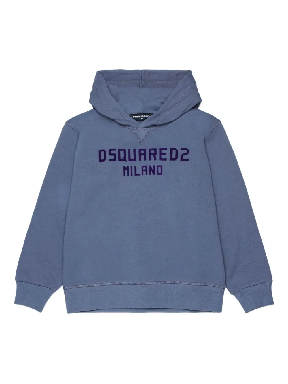 Dsquared2 Logo-detail Long-sleeve Hoodie In Blue