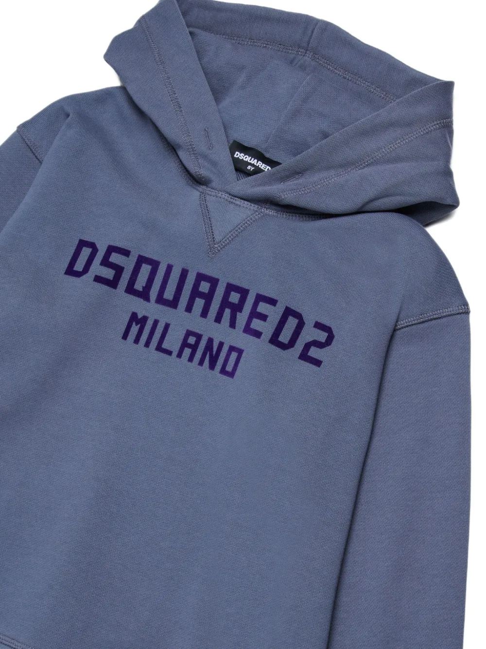 Dsquared2 Logo-detail Long-sleeve Hoodie In Blue
