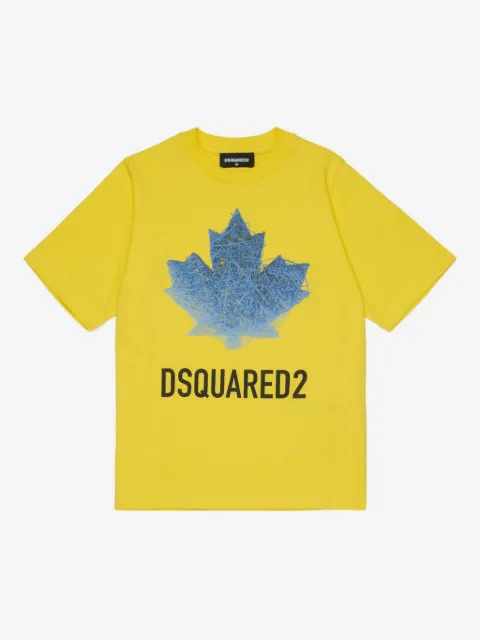 DSQUARED2 KIDS playera con hoja de arce