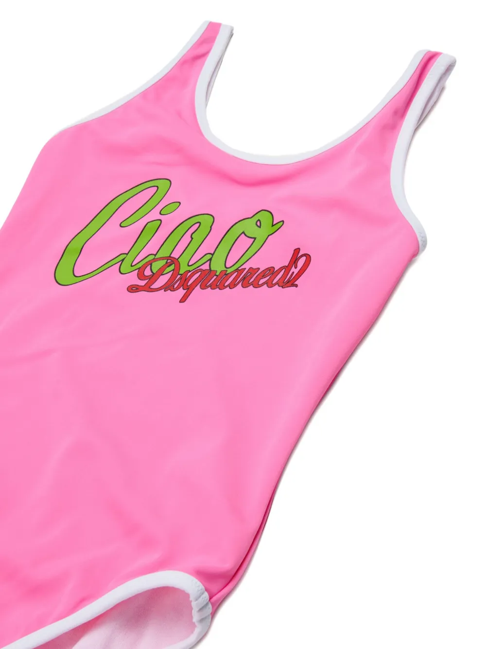  Dsquared2 Kids Lettering-print Swimsuit - Pink 
