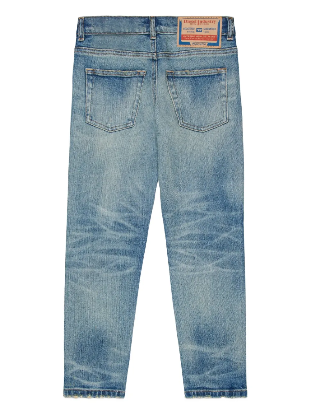 Diesel Kids D-LUCAS-J jeans met gerafeld effect Blauw