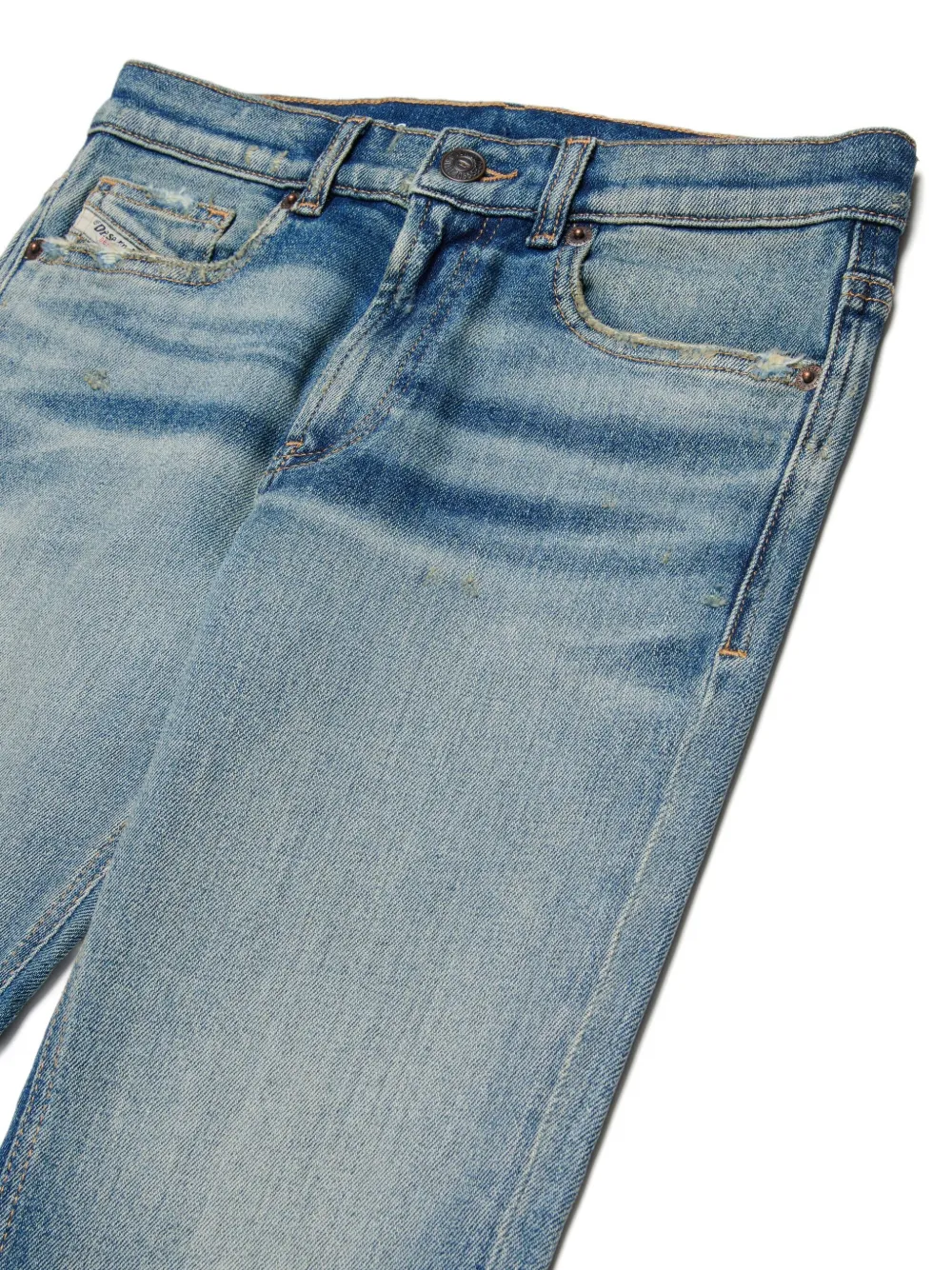 Diesel Kids D-LUCAS-J jeans met gerafeld effect Blauw