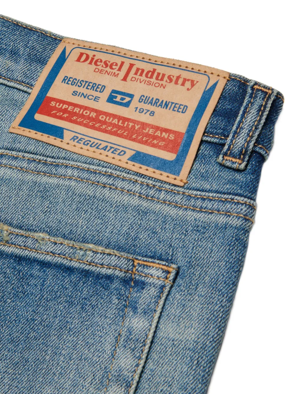 Diesel Kids D-LUCAS-J jeans met gerafeld effect Blauw