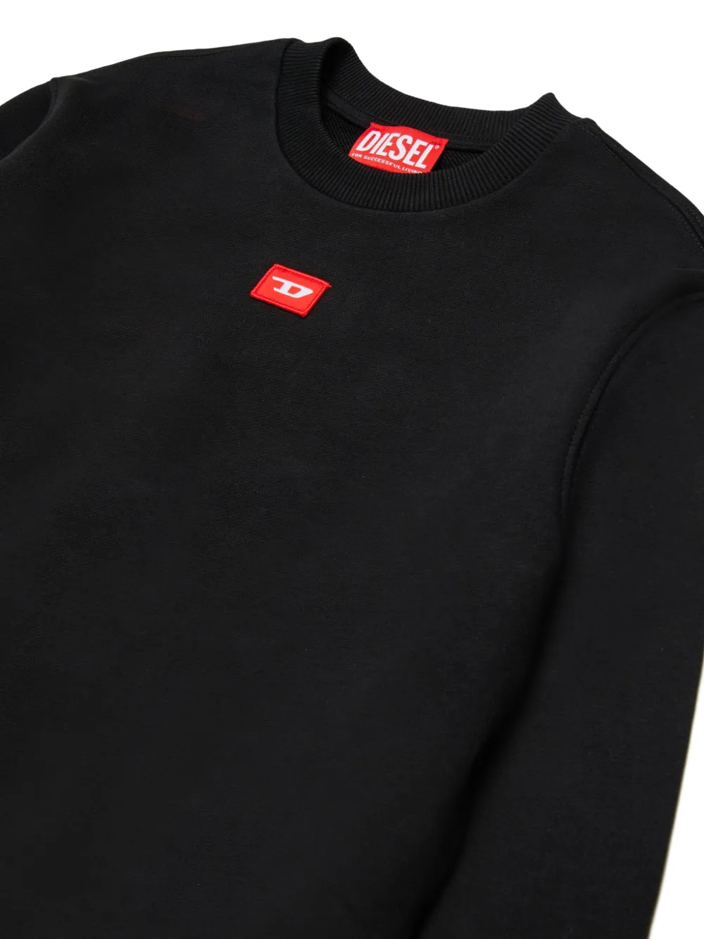  Diesel Kids Sxgin Over Logo-patch Sweatshirt - Black 