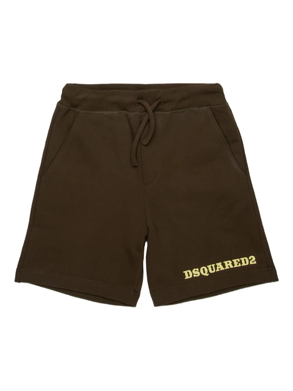 DSQUARED2 KIDS Shorts con coulisse e logo - Marrone