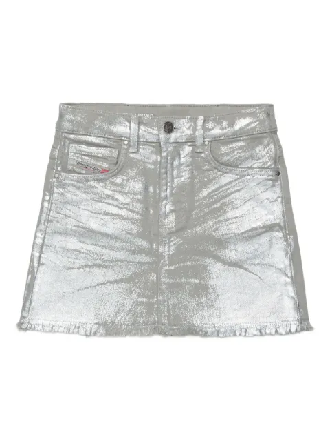 Diesel Kids frayed-hem mini skirt