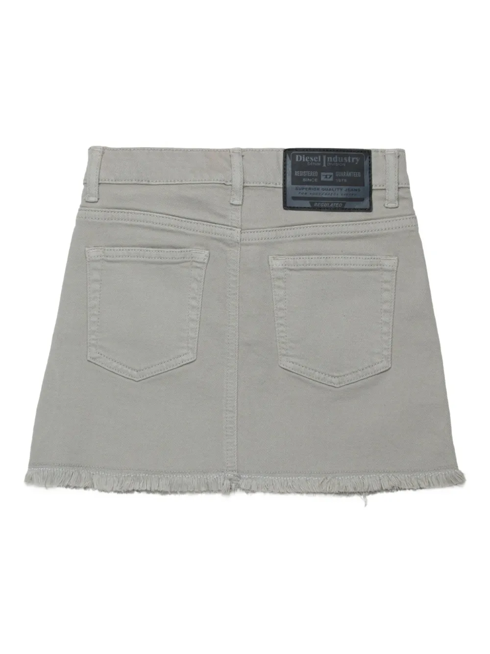  Diesel Kids Frayed-hem Mini Skirt - Silver 
