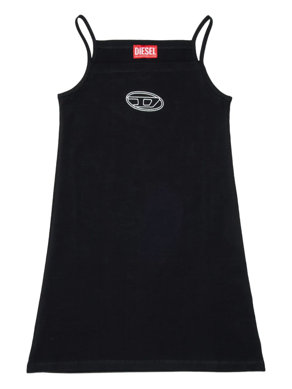 Diesel Kids logo-detail square-neck casual dress - Schwarz