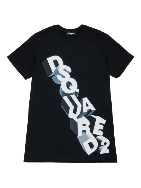 DSQUARED2 KIDS logo-graphic crew-neck casual dress