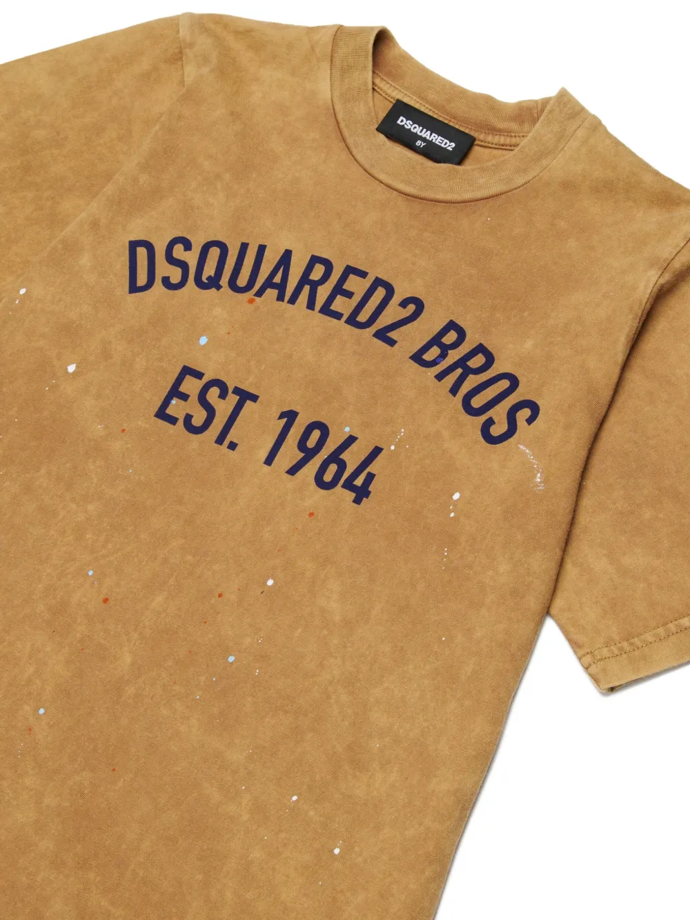 Dsquared2 Logo-detail Crew-neck T-shirt In Brown