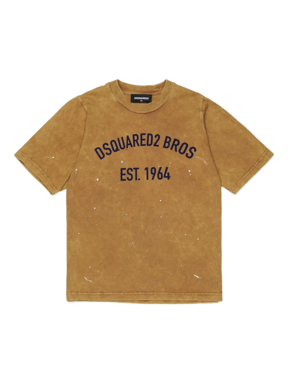 Dsquared2 Logo-detail Crew-neck T-shirt In Brown