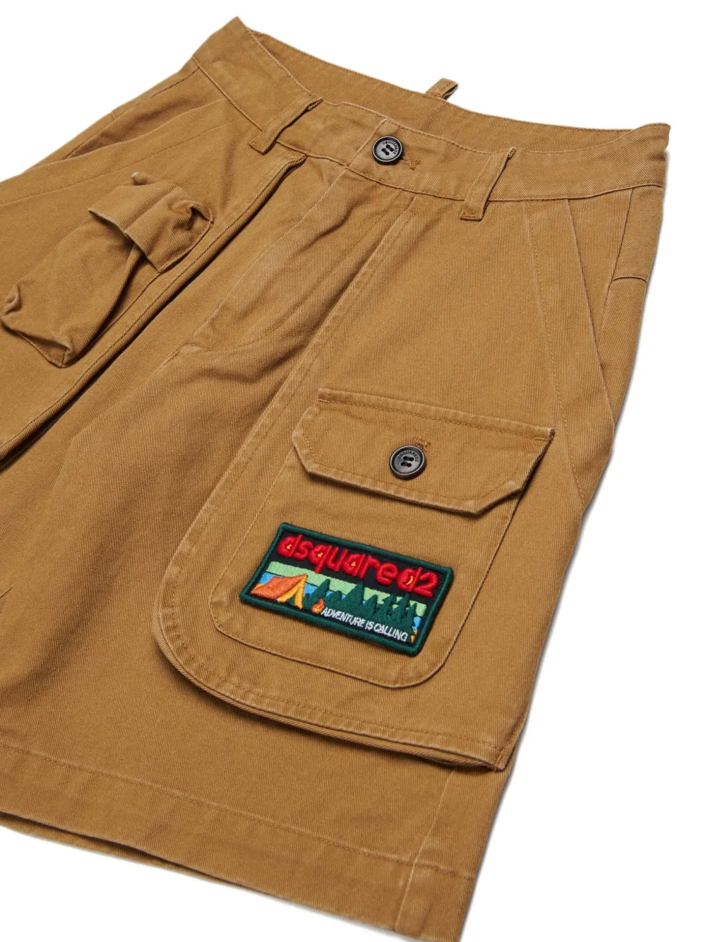  Dsquared2 Kids Patch Pocket Casual Shorts - Brown 