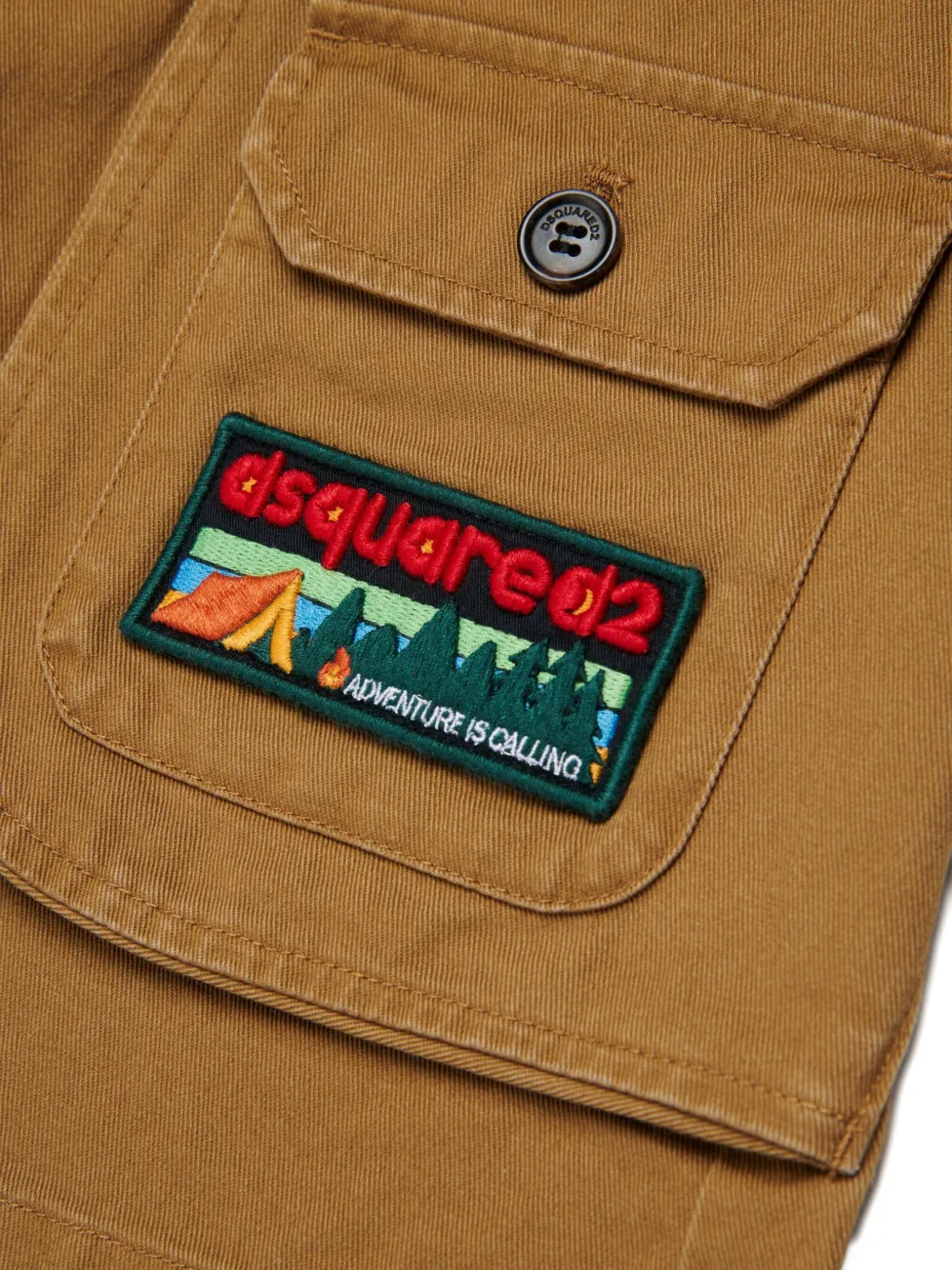 DSQUARED2 KIDS Shorts met opgestikte zak Bruin