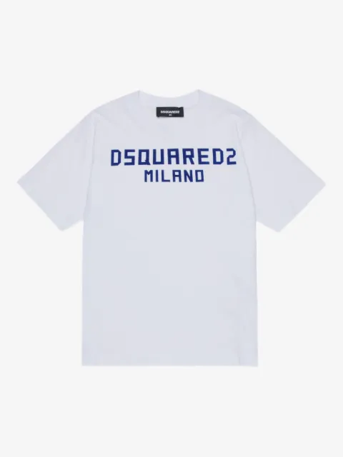 DSQUARED2 KIDS playera manga corta con logo y detalles