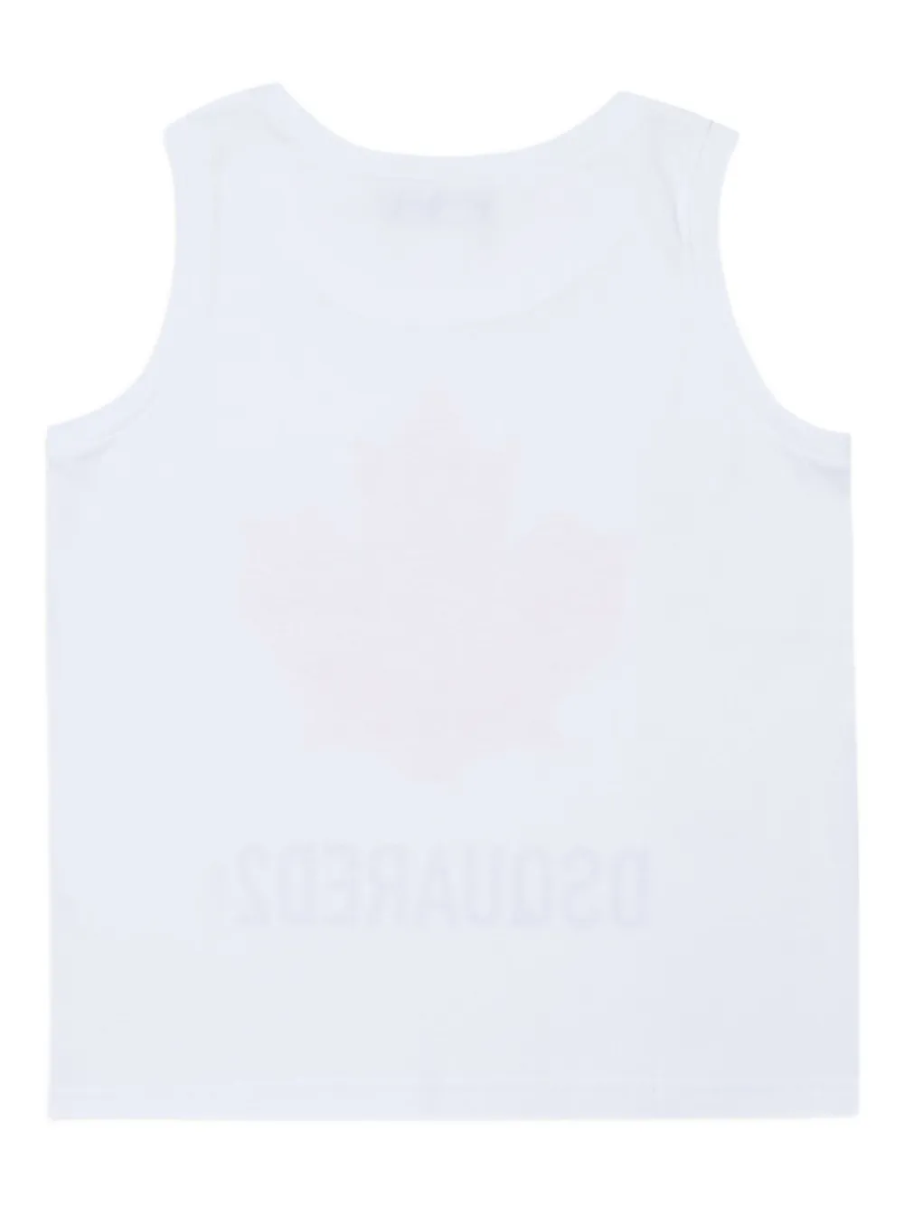  Dsquared2 Kids Leaf-graphic Sleeveless T-shirt - White 