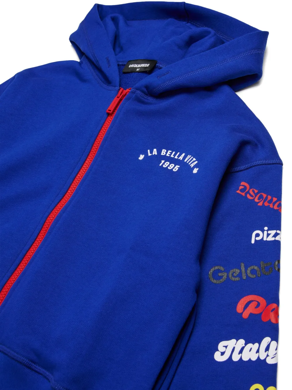 DSQUARED2 KIDS Sweater met rits en capuchon Blauw