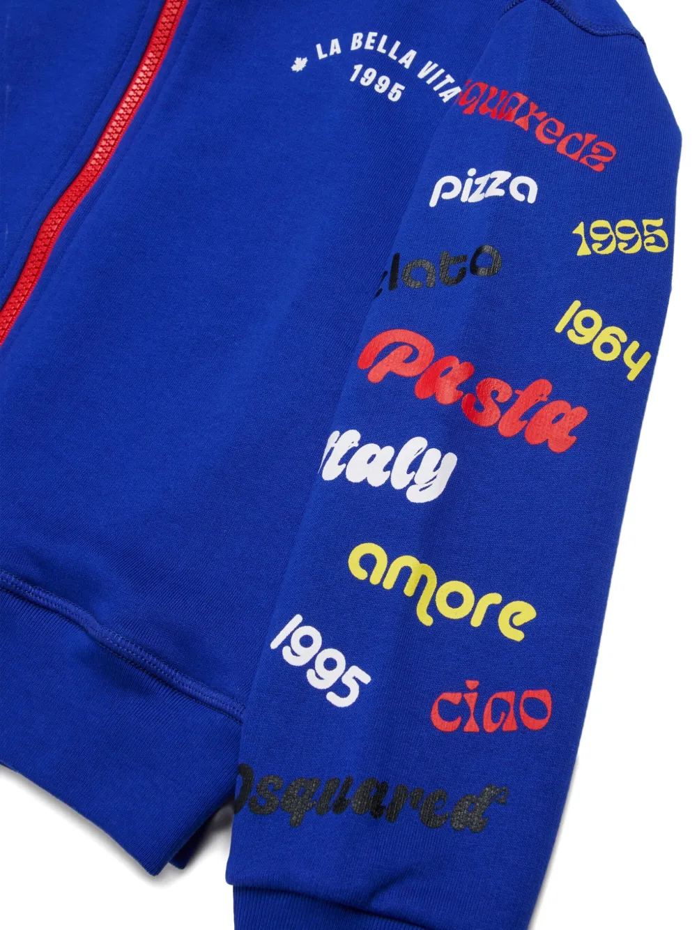 DSQUARED2 KIDS Sweater met rits en capuchon Blauw