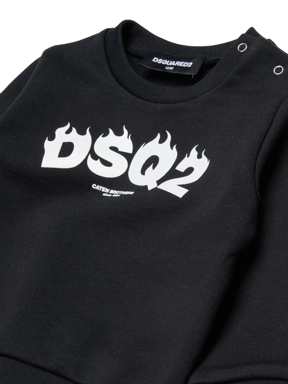 Dsquared2 Logo-print Cotton Sweatshirt In Black